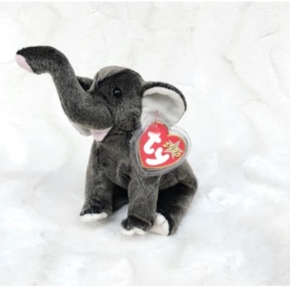 2000 Ty Beanie Baby Trumpet the Elephant w/ Multiple Tag Errors Great Condition.